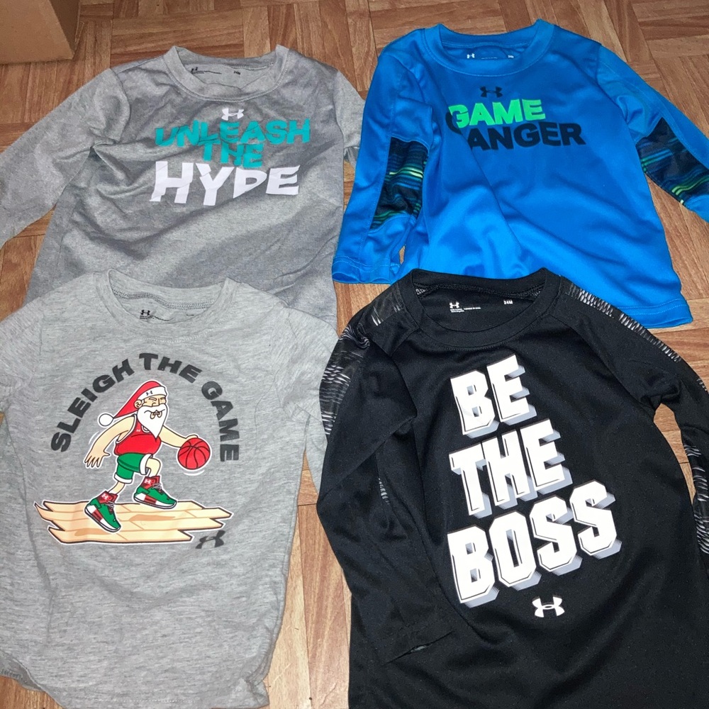 Boys long sleeve Under Armour shirts